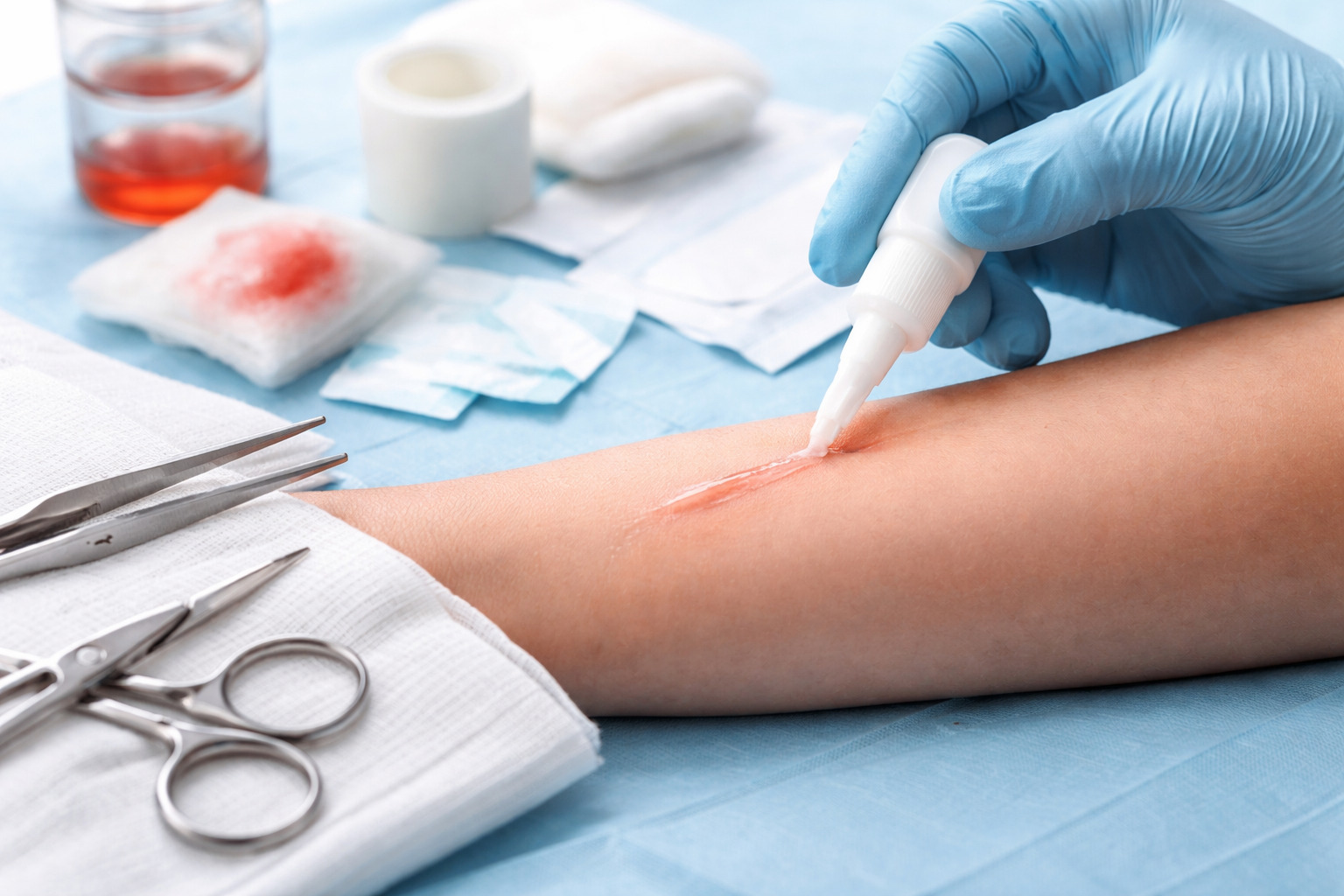 cianoacrilato ferite