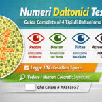 Numeri daltonici test: significato, tipi di daltonismo, Legge 104 e colori