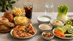 Scopri di più sull'articolo Cibi che fanno aumentare il peso, alimenti da limitare e scelte leggere per pancia meno gonfia