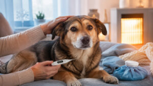 Scopri di più sull'articolo Temperatura del cane, febbre, caldo e freddo: guida completa per capire quando preoccuparsi