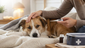 Scopri di più sull'articolo Febbre nel cane: come capire se il cane ha la febbre, cosa fare e quando chiamare il veterinario